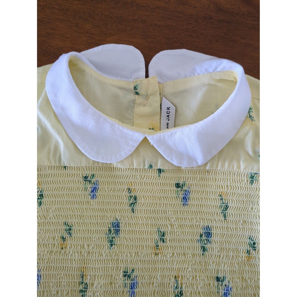 Janie and Jack The Charlotte Double Cream Floral Smocked Dress size 5 EUC - Picture 8 of 9